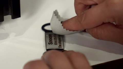 Personalized QR Code Pet ID Tag – Silent Slide-On Name Tag for Dogs and Cats – Scannable Lost and Found Smart Tag – Custom Engraved Pet Identification for Collars and Harnesses