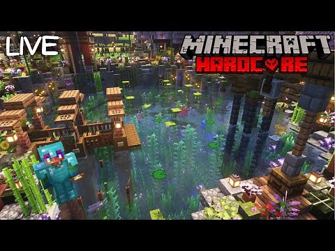 Building an Underwater Secret Lush Cave in Hardcore Minecraft