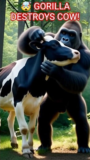 🤯 GORILLA DESTROYS COW!