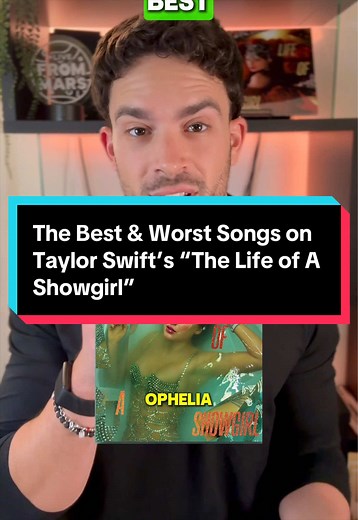 What is the best song and the worst song on Taylor Swift’s “The Life of A Showgirl” in your opinion? Do you agree with my picks, let me know! #taylorswift #thelifeofashowgirl #albumreview #popmusic #thefateofophelia
