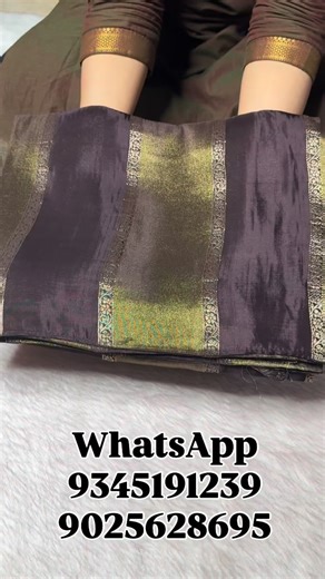 Glow and Glitter Boutique on Instagram: "🔖How to order?: Take a screenshot & sent > Whatsapp +91 9345191239 🥻Saree name: Premium Tissue silk saree with Beautiful Rich stripes Pallu and blouse. 🌹Fabric type:TIssue silk 💸Cost 3200+ shipping 🪣Wash care: - Dry wash only - Mild shampoo wash - Dry it in shades #gandgboutique #glowandglitterboutique #trendingsarees #sareelove #sareestyle"