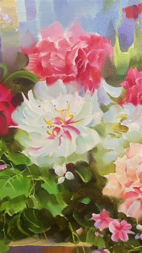 Modern Floral Oil Painting | Spring Color & Interior Inspiration #oilpainting #art #painting