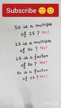 What is the difference between factors and multiples #viral #maths #ytshorts #shorts #shortfeed #yt