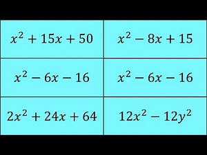 Factoring Quadratics Practice. Full examples!