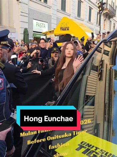Hong Eunchae at Milan Fashion Week 2026 Before Onitsuka Tiger AW 2026 fashion show #hongeunchae #milanfashionweek2026 #celebrity #koreansinger #singer