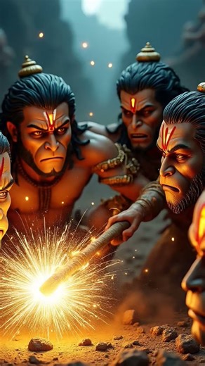 Part:-18 “Hanuman Ji vs Ravan ⚔️ | 10 Heads Challenge | Epic Ramayan Fight 🔱” #shorts #ram