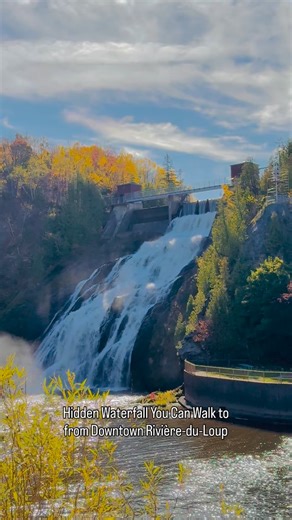 Easiest Waterfall Stop on Your Québec Road Trip 🇨🇦 A Hidden Waterfall You Can Walk to from Downtown Rivière-du-Loup. Parc des Chutes (Rivière-du-Loup, Québec) 📍 Basic Info Address: Rue Frontenac et de la Chute, Rivière‑du‑Loup, Québec, Canada Height of waterfall: approximately 35 metres. Feature: A suspended footbridge ~113 m long and ~23 m above the river. Located in the Chaudière‑Appalaches region, just across the river from Québec City ✅ Why Visit Dramatic waterfall drop visible from both 