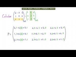 ►Aprende Rápida y Fácilmente a Multiplicar Matrices