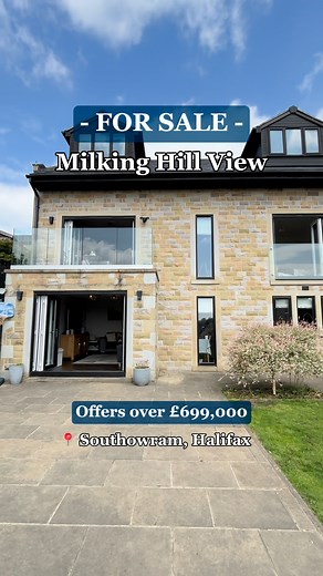 FOR SALE - Architect-designed five-bedroom home in Southowram, Halifax | Offers over £699,000. 🏡 Milking Hill View is a standout family home offering versatile living space, far-reaching views and a landscaped, south-facing garden. 🔹 Lounge with balcony overlooking fields 🔹 Expansive open plan living kitchen 🔹 Ground-floor en-suite bedroom & study 🔹 EV charging & integral double garage 🔹 Indian-stone terrace, decking & pergola Arrange a viewing - https://bit.ly/4lBRgNW | Charnock Bates - S