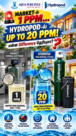 🚨 MARKET-ல் 1 PPM… HYDROPOD-ல் UP TO 20 PPM! 😱💧 என்ன Difference தெரியுமா?
