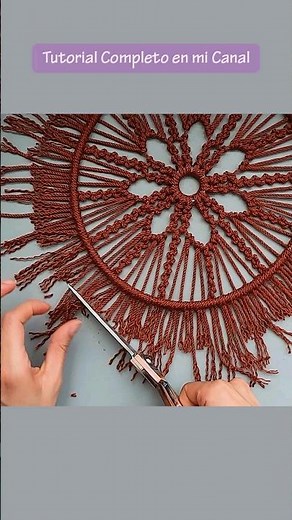 MANDALA EN MACRAME tutorial en mi canal 🌻 #macramedesign #macramelover #macrametutorial