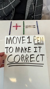 Move 1 Pen to Make 1 1 = 1 Correct. A woman plays a game where she has to solve an equation by moving one pen, and one pen only. This original video was produced by Rick Lax Productions and Alex Z. | Lists and Laughs