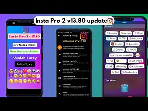 Insta pro 2 v13. 80 Tutorial 🔥 | ios emojis On Android Instagram Story+Round Edge Story | ios emojis