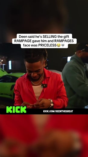 Deen said he’s SELLING the gift RAMPAGE gave him and RAMPAGES face was PRICELESS😭💀#deenthegreat #rampagejackson