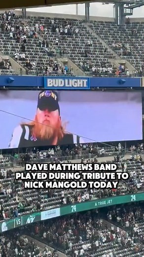 Dave Matthews Band played during tribute to Nick Mangold today at the NY Jets game. #dmb #davematthewsband #davematthews #dmbgorgecrew #dmbgc #gorgecrew | DMB Gorge Crew