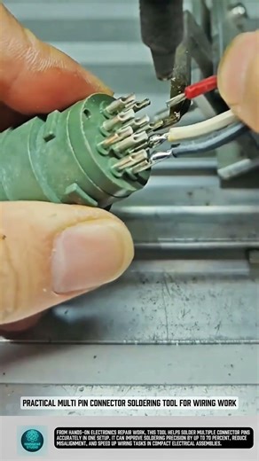 Practical multi pin connector soldering tool for wiring work #tools
