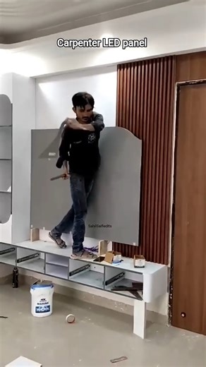 LED Panel Kaise Banate hai | How to MakeMorden Led panel | Wall TV Unit Design #shorts #carpanter