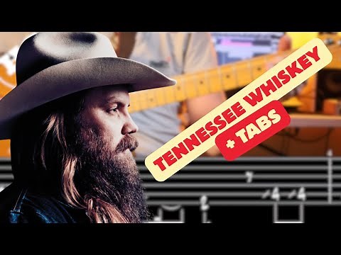 TENNESSEE WHISKEY - Guitar lesson - intro + solo (with tabs) - Chris Stapleton