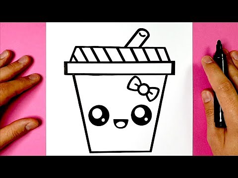 COME DISEGNARE UNA BEVANDA CARINA - DISEGNO FACILE