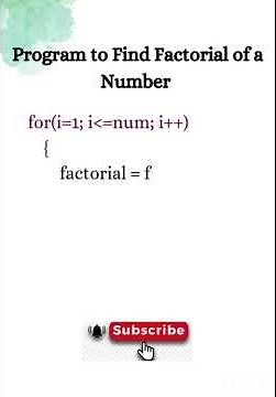 Factorial Program in C | C Programming #shorts