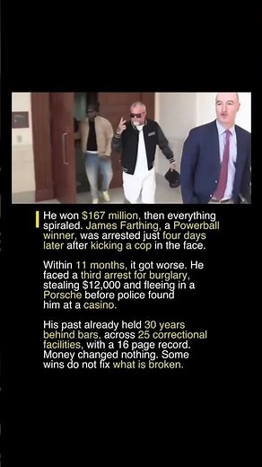 Farthing’s $167M Powerball Curse: Cop-Kick to Casino Burglary Spiral