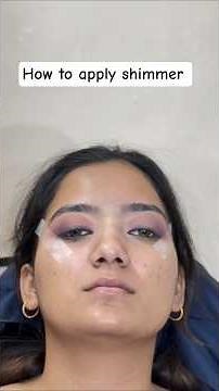 This is the right way to apply shimmer without any fall...follow for a more detailed video.