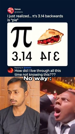 Mind-Blowing Pi Trick 🤯 3.14 Backwards = PIE?