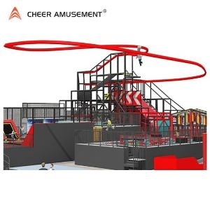 [Hot Item] Indoor High Rope Course Zip Line Adventure Park Sky Rider Air Coaster