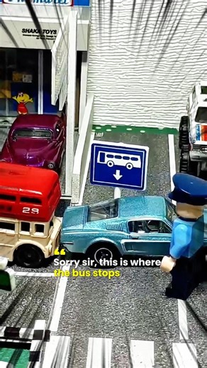 LEGO Police Stop Motion Mustang & Bus Crash! #hotwheels #police #bus #stopmotion #diecast #shorts