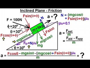 Physics 4.7 Friction & Forces at Angles (8 of 8) Inclined Plane - Friction