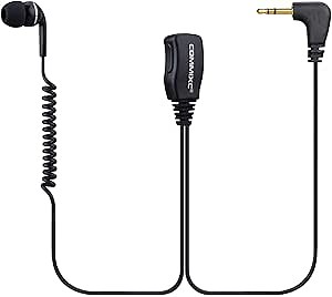 2-Pack Walkie Talkie Earpiece, 2.5mm 1-Pin in-Ear Two-Way Radio Headset with Mic PTT, ONLY Compatible with Motorola Talkabout Radios