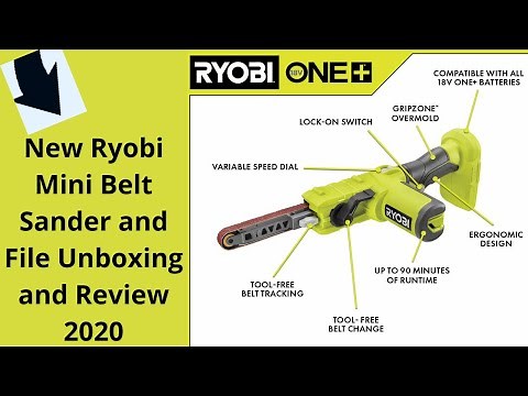 Ryobi Mini Belt sander and file unboxing and Review