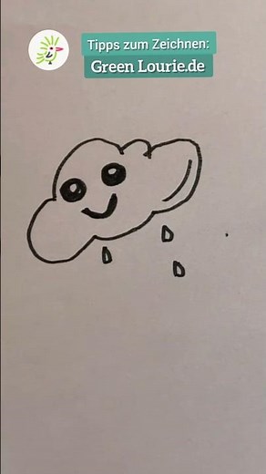 Niedliche Regenwolke zeichnen – super einfaches Doodle für Kinder & Journaling