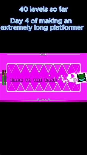 Day 4 of making an extremely long platformer! #platformer #gd