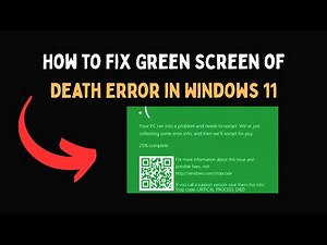 How to Fix Green Screen of Death Error in Windows 11