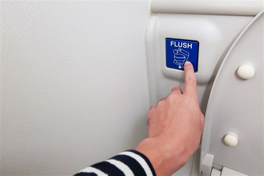 This Is What Actually Happens When You Flush an Airplane Toilet