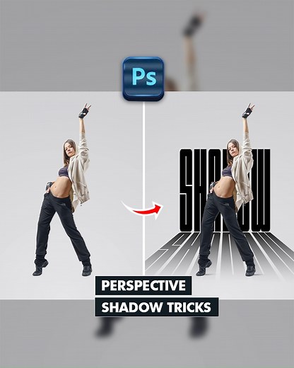how to create perspective shadow from any image in adobe photoshop for beginners #graphicinfluence | Graphic Influence