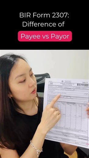 MMYCPA on Instagram: "Confused about Payor vs Payee in BIR Form 2307? When looking at BIR Form 2307, you’ll notice Payor and Payee at the top - but what’s the difference? Watch this reel to find out! For efficient management of your BIR Form 2307, try MPM Accounting Software. Sign up for a 30-day free trial at www.mpm.ph/tax #birform2307 #form2307 #withholdingtax #creditablewithholdingtax #withholdingtaxexpanded #expandedwithholdingtax #payor #payee #learntaxPH #taxPH #mpmaccountingsoftware #mpm