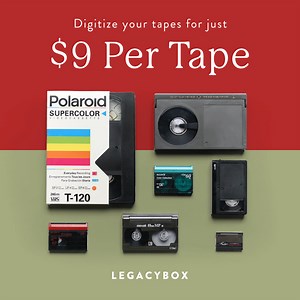 Your memories are meant to be relived, not chewed up by the VCR! ⭐️ Convert your tapes to digital so you can take them anywhere... safely! Don’t miss your chance to get the perfect gift in time for Christmas. Holiday shipping cut-offs: 🎁 Dec 9th for Standard Shipping 🎁 Dec 20th for Express Shipping | Legacybox