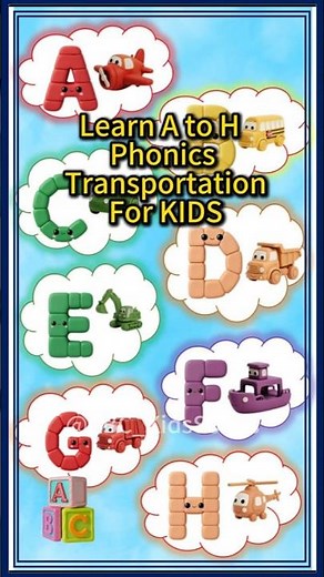 A-H Phonics & Letters 🛩️ 🚁Transportation Vehicles for Kids! Learn ABC & Sounds #phonics #shortvideo