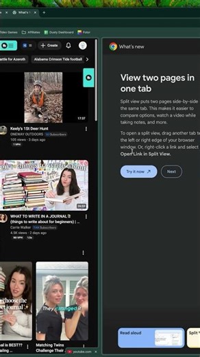 How To Use Google Chromes NEW Split View - 2 Tabs At Once!