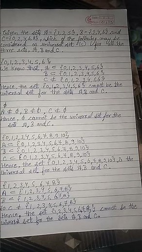 # Class 11 math chapter 1 Sets ncert exercise # ☺️☺️