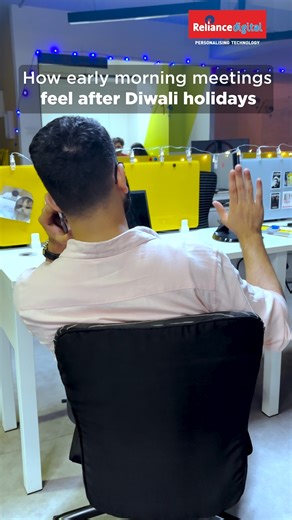 Need 5 more days to recover from the Diwali holiday hangover 😋 [ Reliance Digital , Post Diwali , Technology , Office Reels ] | Reliance Digital