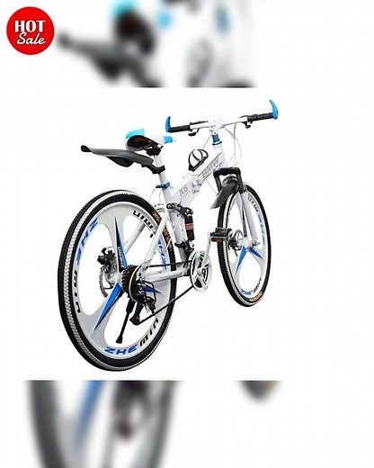 TRZINO BMV X6 Foldable Cruiser Bicycle | 26-Inch White Bike with 21-Speed Gears, Dual Disc Brakes...