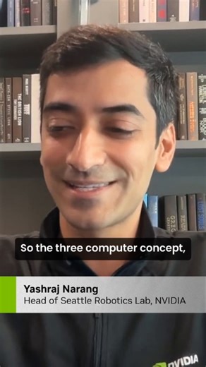 15K views · 309 reactions | 烙 AI is transforming robotics from simulation to real-world action. Today’s episode of the NVIDIA AI Podcast features Yashraj Narang, Sr. Research Manager at NVIDIA & Head of the Seattle Robotics Lab. He discusses: 易 The rise of vision-language-action models in robotics  The “three computer” solution shaping robotics 料 Why humanoid robots are closer to reality than ever  Listen to the new episode: https://nvda.ws/4goqyqo | NVIDIA AI | Facebook