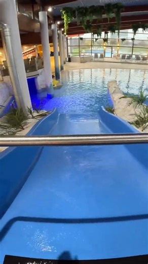 Wide Open Family Water Slide 💦 | Blue Family Slide Donautherme Germany