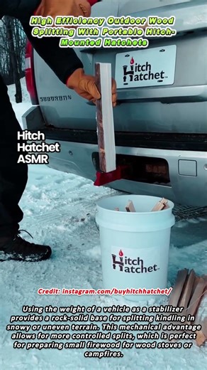 High Efficiency Outdoor Wood Splitting With Portable Hitch Mounted Hatchets