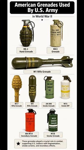 American Grenades Used by the U.S. Army in World War II 🇺🇸💣#usa #international#europe#asia#bomb