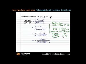Simplify a Rational Expression with Restrictions - Algebra fwk IA 04-0501