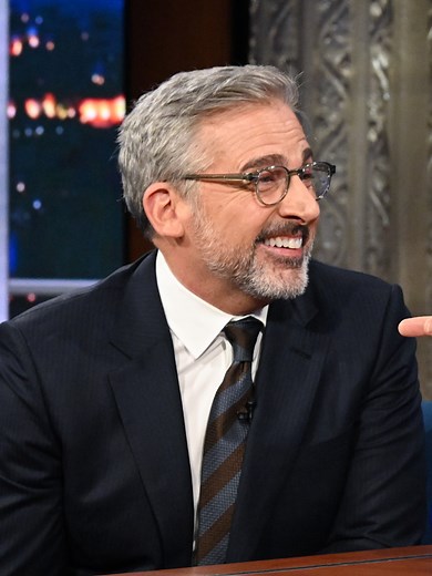 Who knew that beer could make such a great improv prop? #SteveCarell's extended interview is available exclusively on The Late Show Pod Show. Link in bio or wherever you listen to your podcasts! 🎧#Colbert